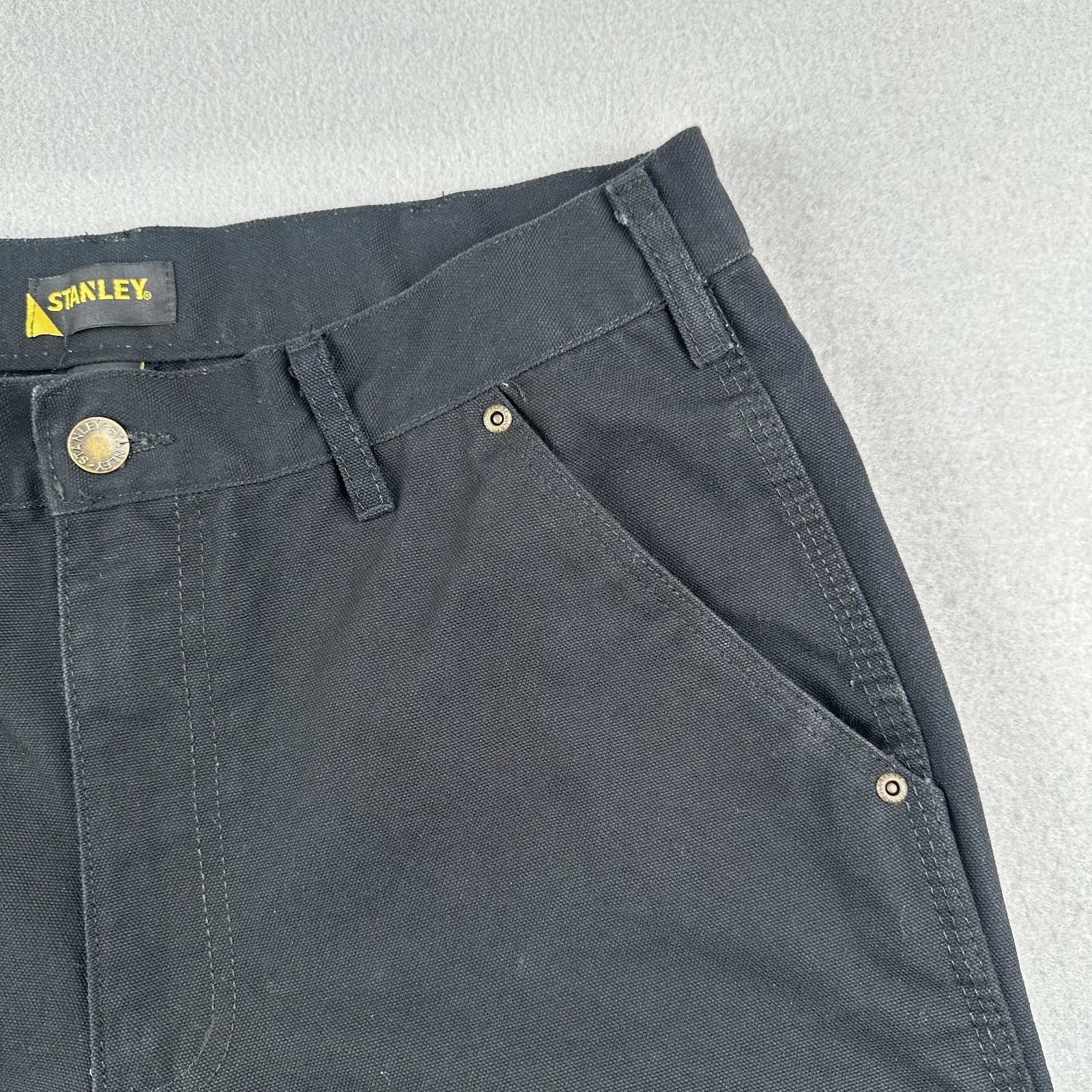 Stanley Workwear Carpenter Pants Mens Size 32x30 Black 100% Cotton — image 5 of 8